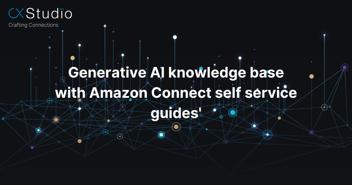 Generative AI knowledge base with Amazon Connect self service guides